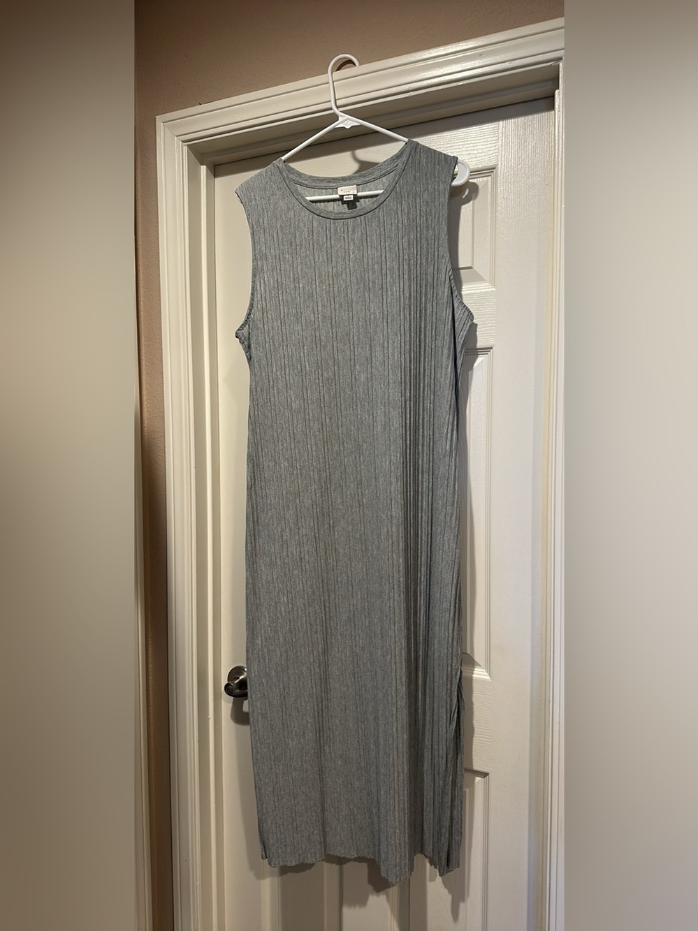 a new day Sleeveless Ribbed Maxi Dress - Gray